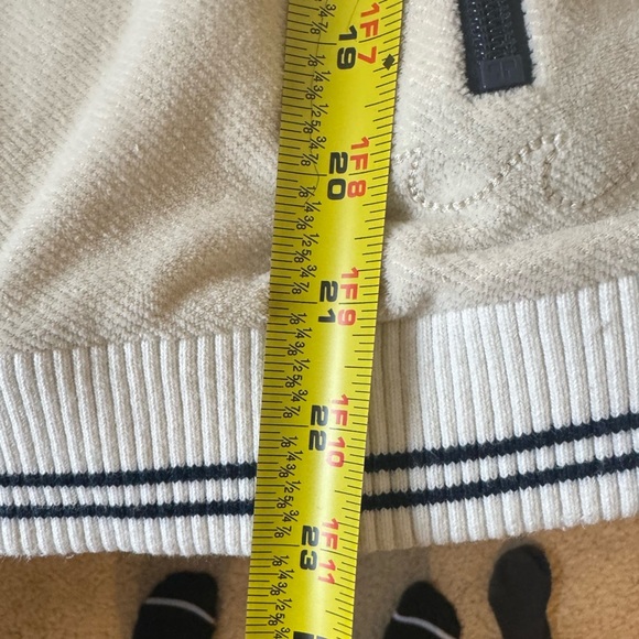 Faherty Brand Richie Quarter Zip Women’s Sweater Top Cream Large - Picture 13 of 16